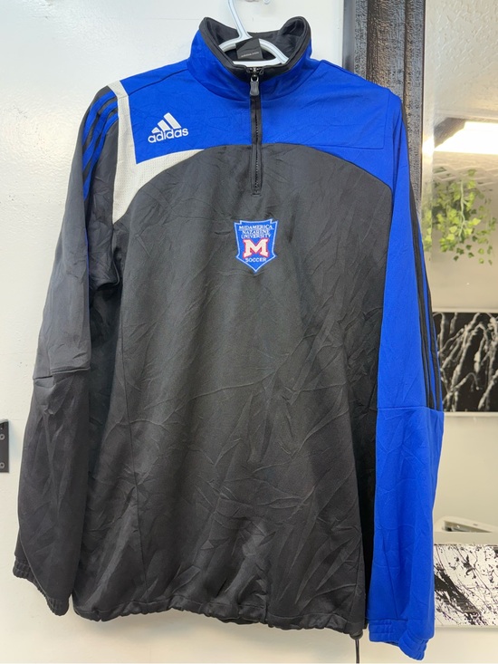 adidas Other - adidas Black & Blue Lightweight Soccer Pullover